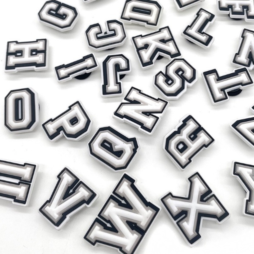 26 Alphabet Letter Designer Croc Shoe Charms New